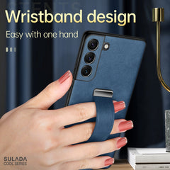 SULADA Cool Series PC + Leather Texture Skin Feel Shockproof Phone Case, For Samsung Galaxy S22+ 5G, For Samsung Galaxy S22 Ultra 5G