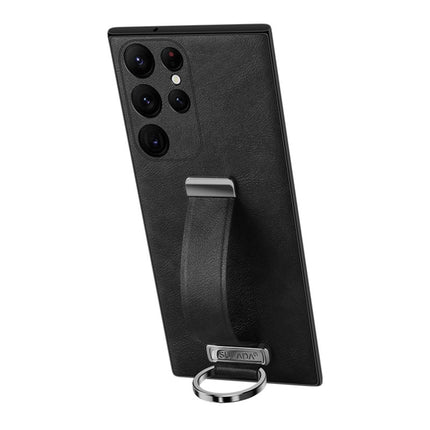 SULADA Cool Series - Funda para teléfono con textura de cuero y policarbonato, a prueba de golpes, para Samsung Galaxy S22+ 5G, para Samsung Galaxy S22 Ultra 5G