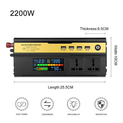 8896 2200W Car Smart Multi-functional Digital Display Inverter