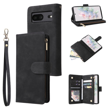 Multifunctional Frosted Zipper Wallet Leather Phone Case, For Google Pixel 6a, For Google Pixel 7 5G, For Google Pixel 7 Pro 5G, For Xiaomi Redmi Note 11 Pro International