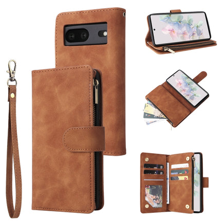 Multifunctional Frosted Zipper Wallet Leather Phone Case, For Google Pixel 6a, For Google Pixel 7 5G, For Google Pixel 7 Pro 5G, For Xiaomi Redmi Note 11 Pro International