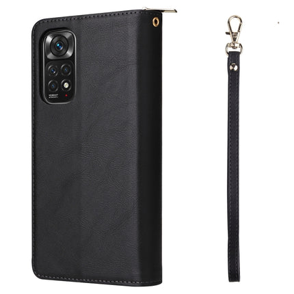 9 Card Slots Zipper Wallet Bag Leather Phone Case, For Xiaomi Redmi Note 11S, For Samsung Galaxy A23