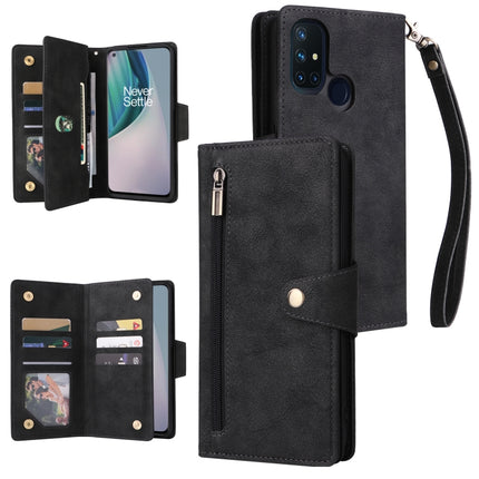 Rivet Buckle 9 Cards Three Fold Leather Phone Case, For OnePlus Nord N10 5G, For Samsung Galaxy Note20, For OnePlus 10 Pro 5G, For Samsung Galaxy A23 4G