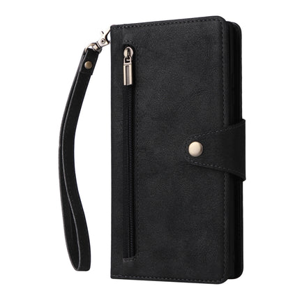 Rivet Buckle 9 Cards Three Fold Leather Phone Case, For Xiaomi 11T