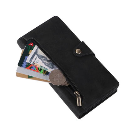 Rivet Buckle 9 Cards Three Fold Leather Phone Case, For Xiaomi 11T