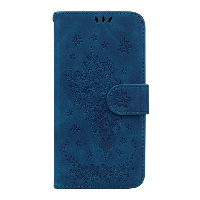 Butterfly Rose Embossed Leather Phone Case, For Nokia G300, For Nokia XR20, For Nokia 1.4, For Nokia 2.4