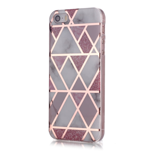 Plating Marble Pattern Soft TPU Protective Case, For iPhone 5 & 5s & SE