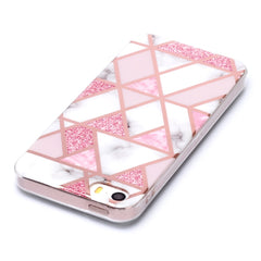 Plating Marble Pattern Soft TPU Protective Case, For iPhone 5 & 5s & SE