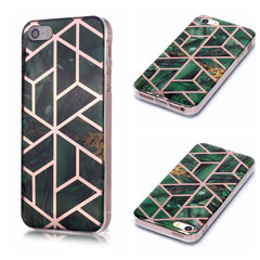 Plating Marble Pattern Soft TPU Protective Case, For iPhone 5 & 5s & SE