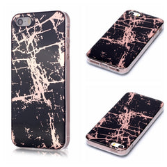 Plating Marble Pattern Soft TPU Protective Case, For iPhone 5 & 5s & SE