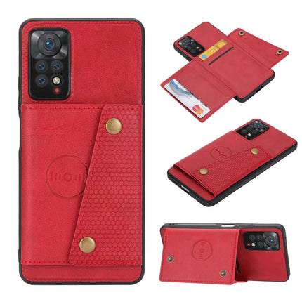 Double Buckle Card Slots Magnetic Phone Case, For Xiaomi Redmi Note 11 Pro, For Xiaomi Redmi Note 11 /Note 11S 4G