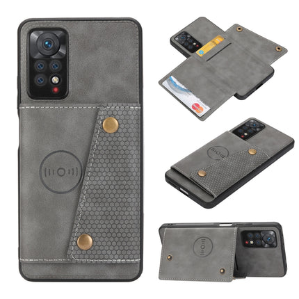Double Buckle Card Slots Magnetic Phone Case, For Xiaomi Redmi Note 11 Pro, For Xiaomi Redmi Note 11 /Note 11S 4G