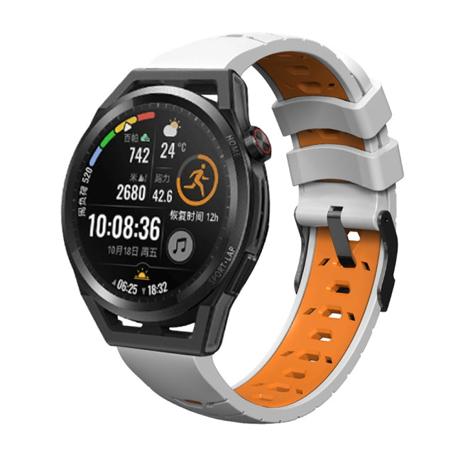 Trapezoidal Three-row Hole Silicone Watch Band, For Samsung Galaxy Watch 46mm, For Samsung Galaxy Watch Active