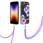For iPhone SE 2022/SE 2020/8/7 / Purple Begonia