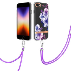 Flowers Series TPU Phone Case with Lanyard, For iPhone SE 2022/SE 2020/8/7, For Motorola Moto G Stylus 2022 4G, For Motorola Moto G31/G41, For Motorola Moto G51 5G, For Motorola Moto G71 5G