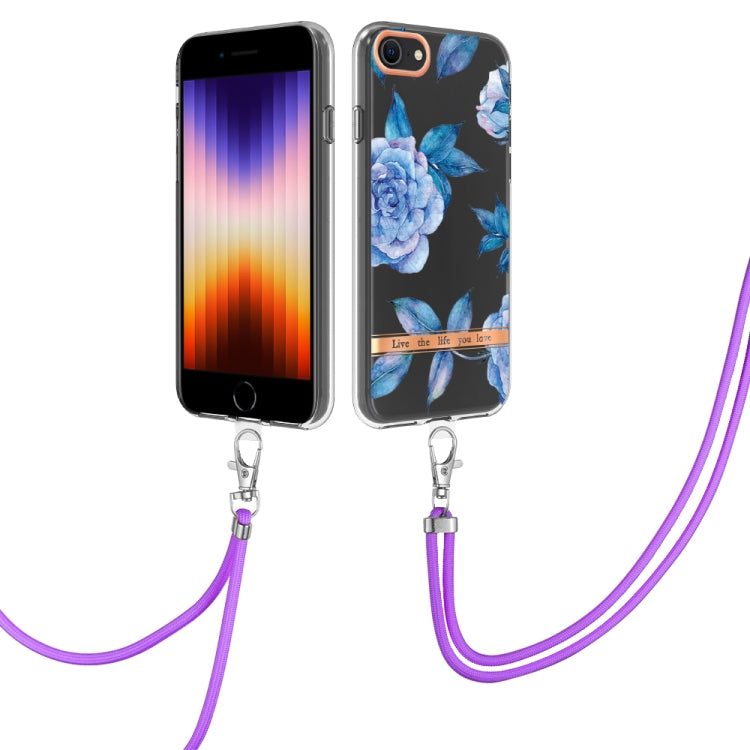 TPU-Telefonhülle der Flowers-Serie mit Trageband, für iPhone SE 2022/SE 2020/8/7, für Motorola Moto G Stylus 2022 4G, für Motorola Moto G31/G41, für Motorola Moto G51 5G, für Motorola Moto G71 5G