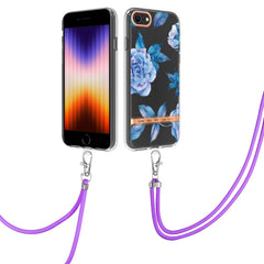 Flowers Series TPU Phone Case with Lanyard, For iPhone SE 2022/SE 2020/8/7, For Motorola Moto G Stylus 2022 4G, For Motorola Moto G31/G41, For Motorola Moto G51 5G, For Motorola Moto G71 5G