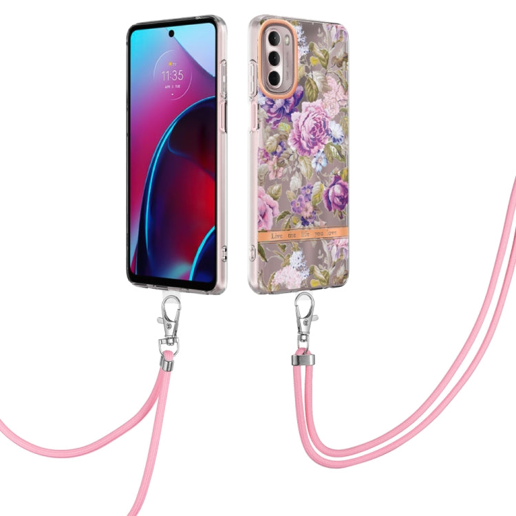 TPU-Telefonhülle der Flowers-Serie mit Trageband, für iPhone SE 2022/SE 2020/8/7, für Motorola Moto G Stylus 2022 4G, für Motorola Moto G31/G41, für Motorola Moto G51 5G, für Motorola Moto G71 5G