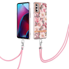 Flowers Series TPU Phone Case with Lanyard, For iPhone SE 2022/SE 2020/8/7, For Motorola Moto G Stylus 2022 4G, For Motorola Moto G31/G41, For Motorola Moto G51 5G, For Motorola Moto G71 5G