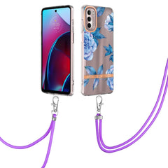 Flowers Series TPU Phone Case with Lanyard, For iPhone SE 2022/SE 2020/8/7, For Motorola Moto G Stylus 2022 4G, For Motorola Moto G31/G41, For Motorola Moto G51 5G, For Motorola Moto G71 5G