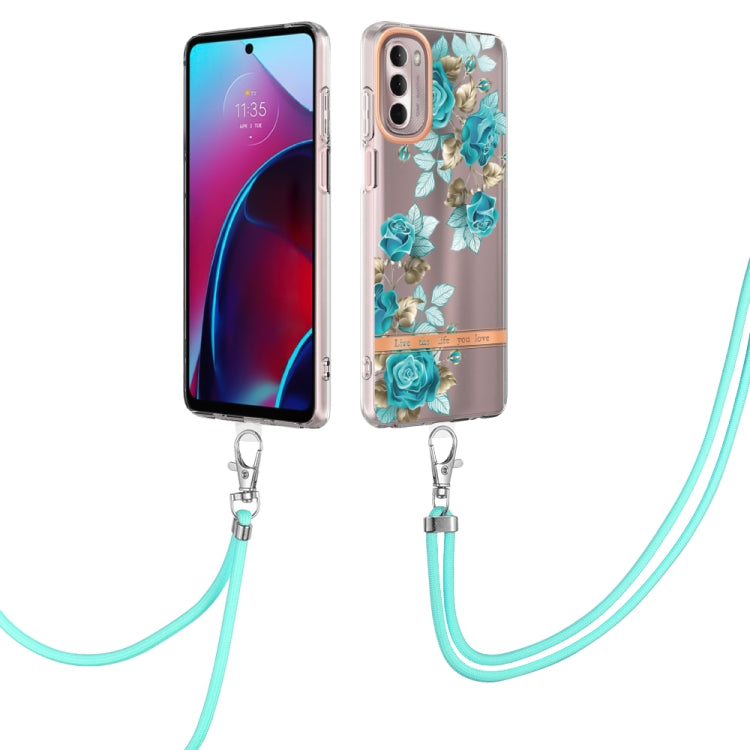 TPU-Telefonhülle der Flowers-Serie mit Trageband, für iPhone SE 2022/SE 2020/8/7, für Motorola Moto G Stylus 2022 4G, für Motorola Moto G31/G41, für Motorola Moto G51 5G, für Motorola Moto G71 5G