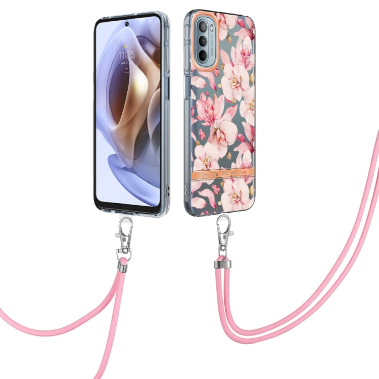 TPU-Telefonhülle der Flowers-Serie mit Trageband, für iPhone SE 2022/SE 2020/8/7, für Motorola Moto G Stylus 2022 4G, für Motorola Moto G31/G41, für Motorola Moto G51 5G, für Motorola Moto G71 5G