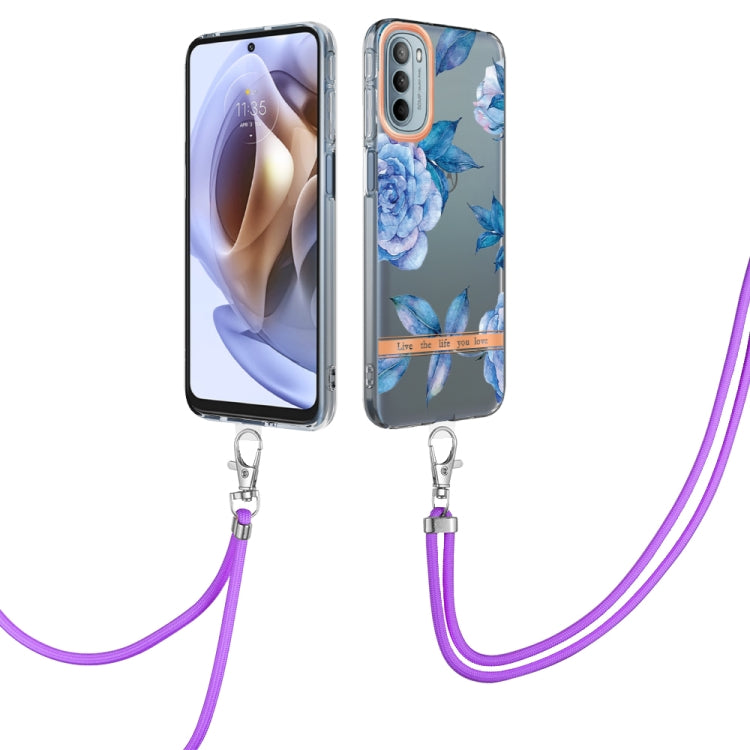 TPU-Telefonhülle der Flowers-Serie mit Trageband, für iPhone SE 2022/SE 2020/8/7, für Motorola Moto G Stylus 2022 4G, für Motorola Moto G31/G41, für Motorola Moto G51 5G, für Motorola Moto G71 5G