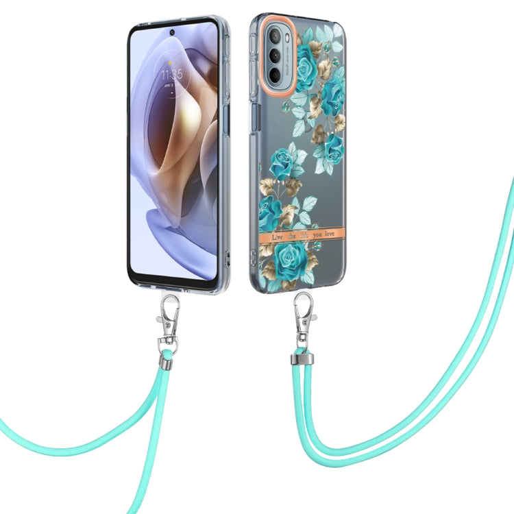 TPU-Telefonhülle der Flowers-Serie mit Trageband, für iPhone SE 2022/SE 2020/8/7, für Motorola Moto G Stylus 2022 4G, für Motorola Moto G31/G41, für Motorola Moto G51 5G, für Motorola Moto G71 5G