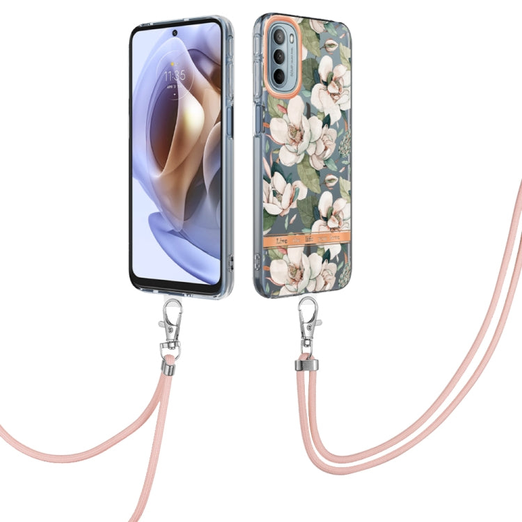 TPU-Telefonhülle der Flowers-Serie mit Trageband, für iPhone SE 2022/SE 2020/8/7, für Motorola Moto G Stylus 2022 4G, für Motorola Moto G31/G41, für Motorola Moto G51 5G, für Motorola Moto G71 5G