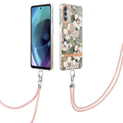 Flowers Series TPU Phone Case with Lanyard, For iPhone SE 2022/SE 2020/8/7, For Motorola Moto G Stylus 2022 4G, For Motorola Moto G31/G41, For Motorola Moto G51 5G, For Motorola Moto G71 5G