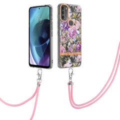 Flowers Series TPU Phone Case with Lanyard, For iPhone SE 2022/SE 2020/8/7, For Motorola Moto G Stylus 2022 4G, For Motorola Moto G31/G41, For Motorola Moto G51 5G, For Motorola Moto G71 5G