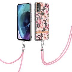 Flowers Series TPU Phone Case with Lanyard, For iPhone SE 2022/SE 2020/8/7, For Motorola Moto G Stylus 2022 4G, For Motorola Moto G31/G41, For Motorola Moto G51 5G, For Motorola Moto G71 5G