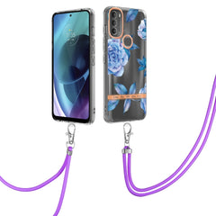 Flowers Series TPU Phone Case with Lanyard, For iPhone SE 2022/SE 2020/8/7, For Motorola Moto G Stylus 2022 4G, For Motorola Moto G31/G41, For Motorola Moto G51 5G, For Motorola Moto G71 5G