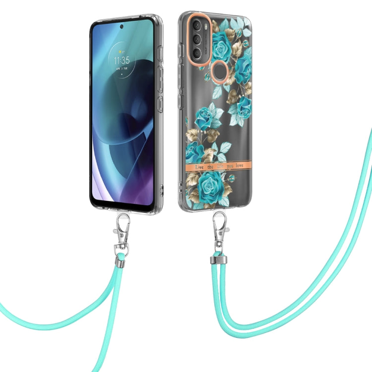 Flowers Series TPU Phone Case with Lanyard