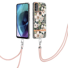 Flowers Series TPU Phone Case with Lanyard, For iPhone SE 2022/SE 2020/8/7, For Motorola Moto G Stylus 2022 4G, For Motorola Moto G31/G41, For Motorola Moto G51 5G, For Motorola Moto G71 5G