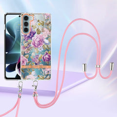 Flowers Series TPU Phone Case with Lanyard, For Motorola Moto G200, For Nokia G20/G10, For Nokia G21/G11, For OnePlus N20 5G, For OPPO Realme 9 Pro+ 5G