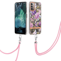 Flowers Series TPU Phone Case with Lanyard, For Motorola Moto G200, For Nokia G20/G10, For Nokia G21/G11, For OnePlus N20 5G, For OPPO Realme 9 Pro+ 5G