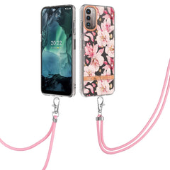 Flowers Series TPU Phone Case with Lanyard, For Motorola Moto G200, For Nokia G20/G10, For Nokia G21/G11, For OnePlus N20 5G, For OPPO Realme 9 Pro+ 5G