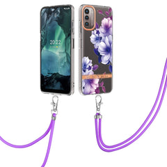 Flowers Series TPU Phone Case with Lanyard, For Motorola Moto G200, For Nokia G20/G10, For Nokia G21/G11, For OnePlus N20 5G, For OPPO Realme 9 Pro+ 5G