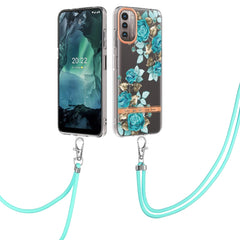 Flowers Series TPU Phone Case with Lanyard, For Motorola Moto G200, For Nokia G20/G10, For Nokia G21/G11, For OnePlus N20 5G, For OPPO Realme 9 Pro+ 5G