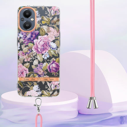 Flowers Series TPU Phone Case with Lanyard, For OnePlus N20 5G, For OPPO Realme 9 Pro+ 5G, For OPPO Realme 9 Pro 5G, For OPPO Realme 9i/A36/A96 4G