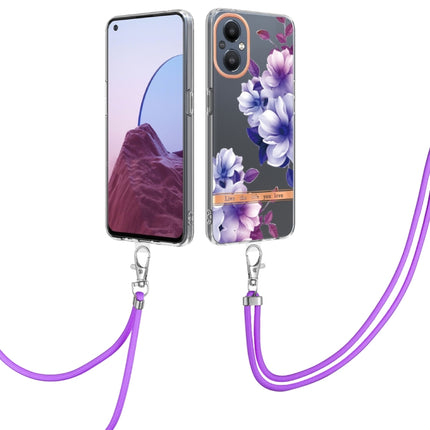 Flowers Series TPU Phone Case with Lanyard, For OnePlus N20 5G, For OPPO Realme 9 Pro+ 5G, For OPPO Realme 9 Pro 5G, For OPPO Realme 9i/A36/A96 4G