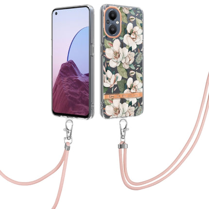 Flowers Series TPU Phone Case with Lanyard, For OnePlus N20 5G, For OPPO Realme 9 Pro+ 5G, For OPPO Realme 9 Pro 5G, For OPPO Realme 9i/A36/A96 4G