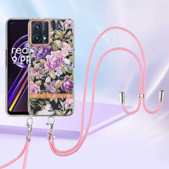 Flowers Series TPU Phone Case with Lanyard, For OPPO Realme 9 Pro 5G, For OPPO Realme 9i/A36/A96 4G, For OPPO Realme C21Y, For Xiaomi Redmi Note 11s, For Samsung Galaxy A13