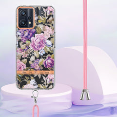 Flowers Series TPU Phone Case with Lanyard, For OPPO Realme 9 Pro 5G, For OPPO Realme 9i/A36/A96 4G, For OPPO Realme C21Y, For Xiaomi Redmi Note 11s, For Samsung Galaxy A13