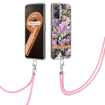 Flowers Series TPU Phone Case with Lanyard, For OnePlus N20 5G, For OPPO Realme 9 Pro+ 5G, For OPPO Realme 9 Pro 5G, For OPPO Realme 9i/A36/A96 4G