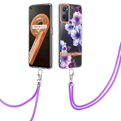 Flowers Series TPU Phone Case with Lanyard, For OPPO Realme 9 Pro 5G, For OPPO Realme 9i/A36/A96 4G, For OPPO Realme C21Y, For Xiaomi Redmi Note 11s, For Samsung Galaxy A13