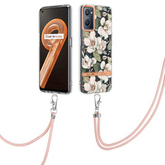 Flowers Series TPU Phone Case with Lanyard, For OPPO Realme 9 Pro 5G, For OPPO Realme 9i/A36/A96 4G, For OPPO Realme C21Y, For Xiaomi Redmi Note 11s, For Samsung Galaxy A13