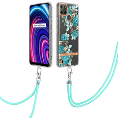 Flowers Series TPU Phone Case with Lanyard, For OPPO Realme 9 Pro 5G, For OPPO Realme 9i/A36/A96 4G, For OPPO Realme C21Y, For Xiaomi Redmi Note 11s, For Samsung Galaxy A13