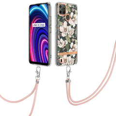 Flowers Series TPU Phone Case with Lanyard, For OPPO Realme 9 Pro 5G, For OPPO Realme 9i/A36/A96 4G, For OPPO Realme C21Y, For Xiaomi Redmi Note 11s, For Samsung Galaxy A13